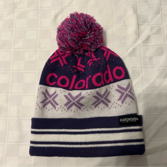 Colorado Purple and Pink Women’s Knit Hat and Leggings Set Size Small - Picture 2 of 7